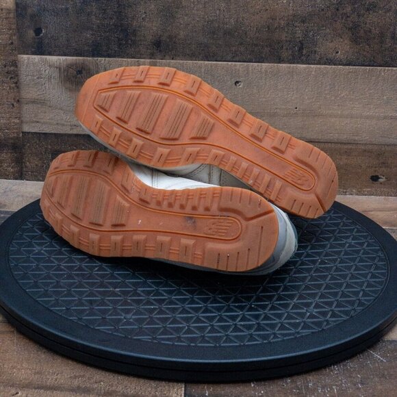 NEW BALANCE 696 WOMENS ATHLETIC SHOES RETRO SNEAKERS CREAM LEATHER SIZE 7.5B - Picture 4 of 9